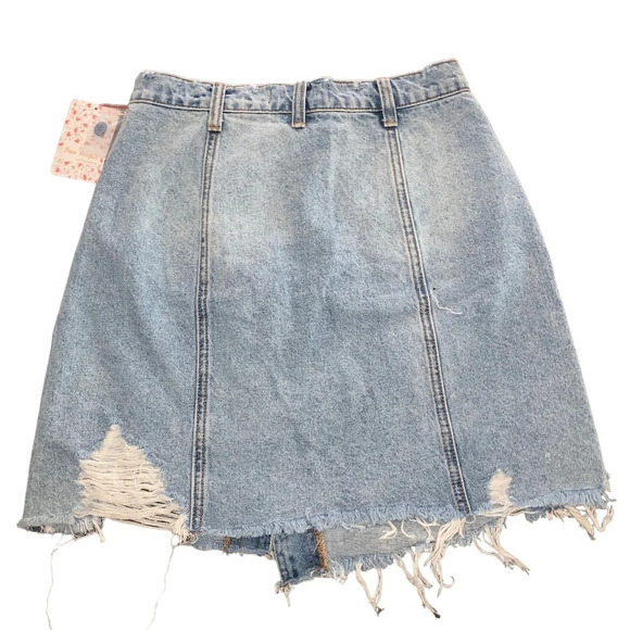 NWT Free People Parker Wrap Denim Skirt - Picture 5 of 9